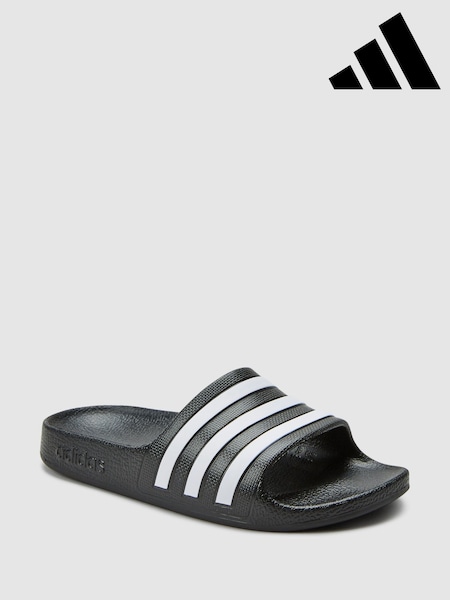 adidas Black Adilette Youth Kids Sliders (312289) | £15