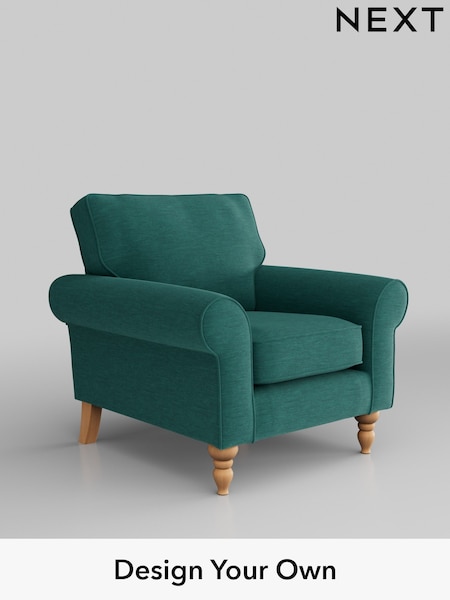 Fine Chenille Easy Clean/Dark Juniper Green Mallory (312583) | £625