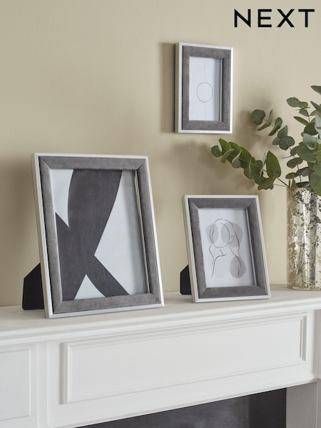 Grey Velvet Picture Frame (312876) | £10 - £14
