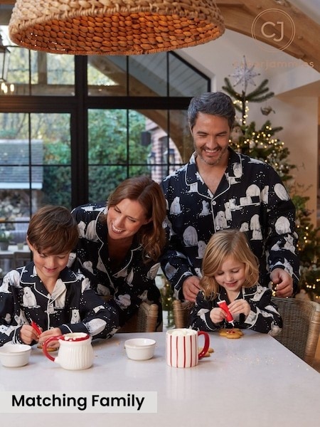 Black Polar Bear - Regular Cyberjammies Printed Pyjamas Set
