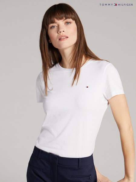 Tommy Hilfiger White Heritage Alex 100% Cotton T-Shirt (313413) | £35