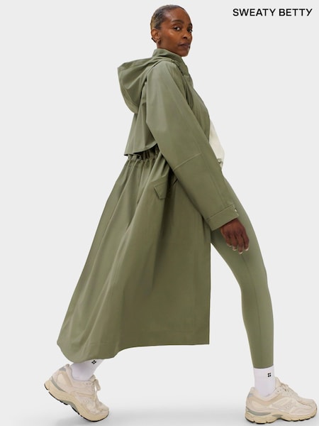 Green - Sweaty Betty Motion Waterproof Longline Parka