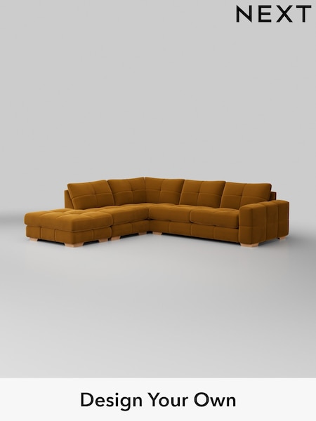 Plush Velvet Easy Clean/Mustard Yellow Brooke Deep Sit (314927) | £2,825