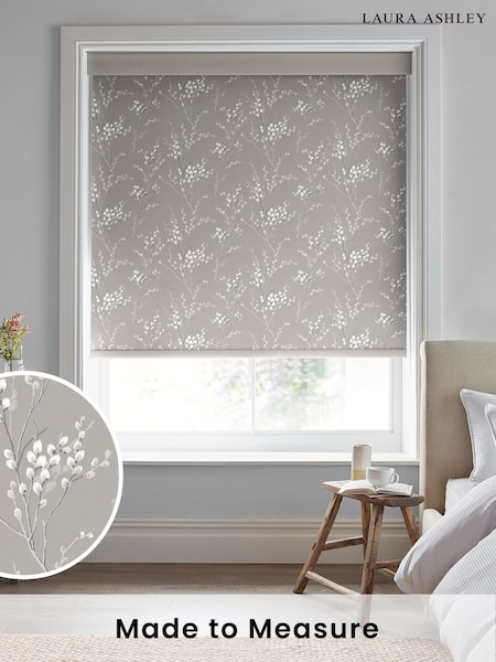 Laura Ashley Grey Pussy Willow Made To Measure Roller Blind (315010) | £58