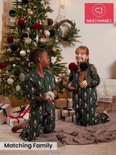 Green Nutcracker - Cyberjammies Printed Long Sleeve Pyjamas Set