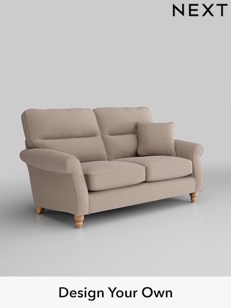 Fine Chenille Easy Clean/Mid Taupe Brown Ashford Highback (315414) | £1,325