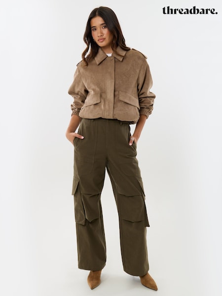 Green - Threadbare Cargo Utility Trousers