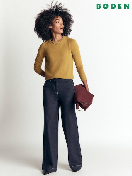 Blue - Boden Belgravia Twill Trousers