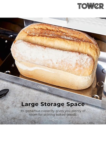Tower White Solitaire Bread Bin (317223) | £38