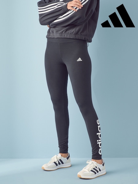 adidas Black Essentials Linear Logo Leggings (317290) | £23