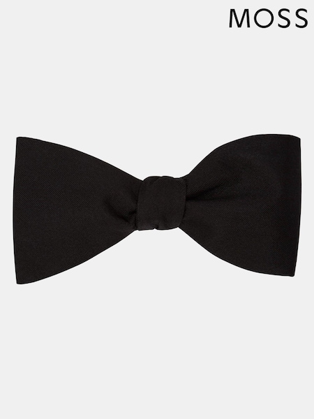 MOSS Black Self Tie Silk Bow Tie (317506) | £30