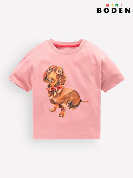 Pink - Boden Short Sleeve Printed T-shirt