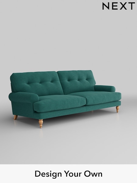 Fine Chenille Easy Clean/Dark Juniper Green Erin Buttoned Back Deep Relaxed Sit (318921) | £1,425