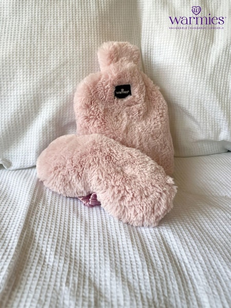Warmies Pink Water Bottle And Eye Mask Gift Set (319266) | £30