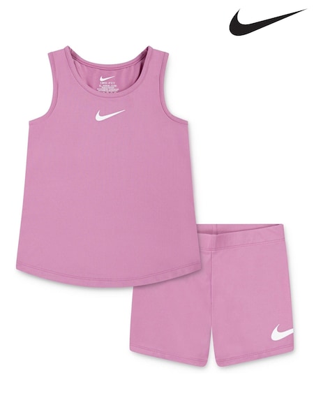 Nike Pink Little Kids All Day Play Bike Shorts Set (319524) | £0
