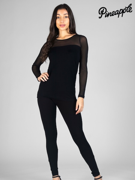 Pineapple Black Mesh Panel Top (320014) | £24