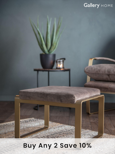Gallery Home Mineral Fabien Footstool (320232) | £190