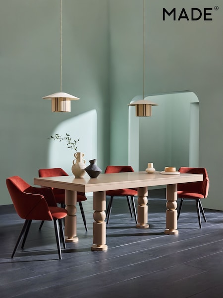 MADE.COM Dusky Mauve Pink Cora 6 Seater Dining Table (320331) | £320
