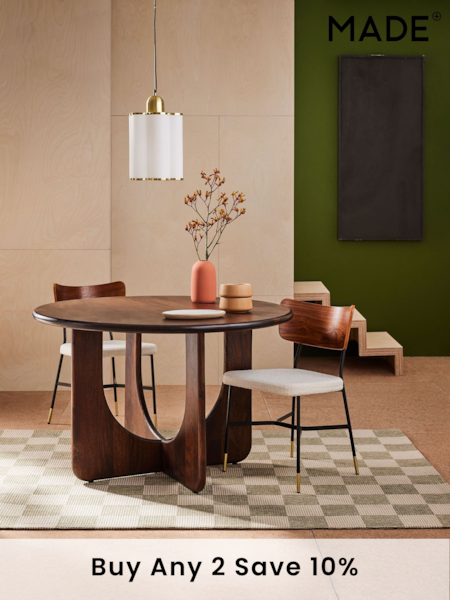 MADE.COM Dark Mango Wood Arlo 4 Seater Round Dining Table (320342) | £779