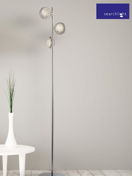 Searchlight Chrome Arum Chrome  Bubble Glass 3Lt Floor Lamp (320399) | £94