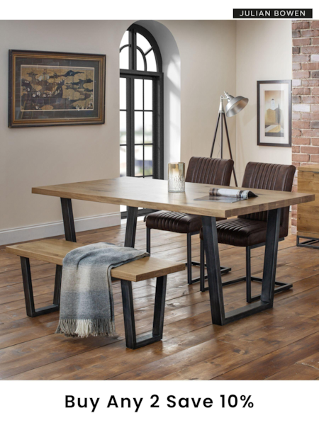 Julian Bowen Oak Brooklyn Oak Bench (320762) | £250