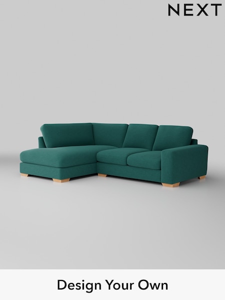 Fine Chenille Easy Clean/Dark Juniper Green Houghton Deep Relaxed Sit (320872) | £2,150