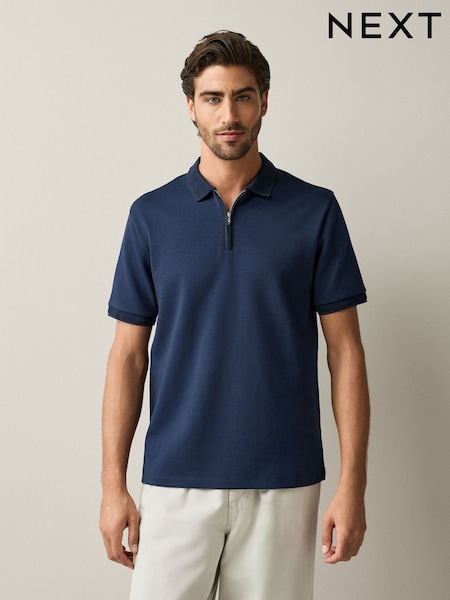 Navy Blue - Regular Motionflex Soft Polo Shirt