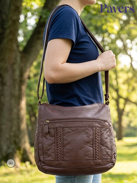 Chocolate Brown - Pavers Cross-body Bag