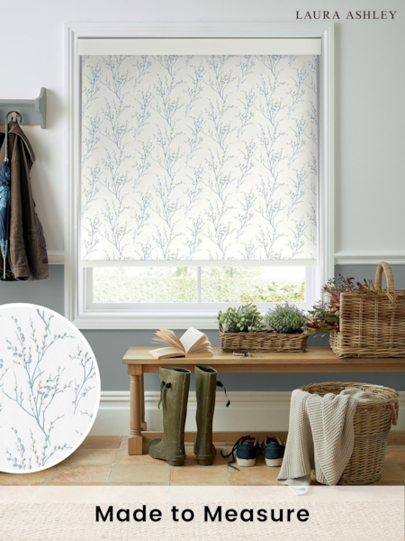 Laura Ashley Blue Pussy Willow Made To Measure Roller Blind (321725) | £58