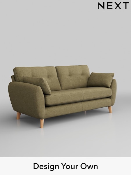 Chunky Weave/Dark Moss Green Wilson Buttoned Back (321845) | £1,050