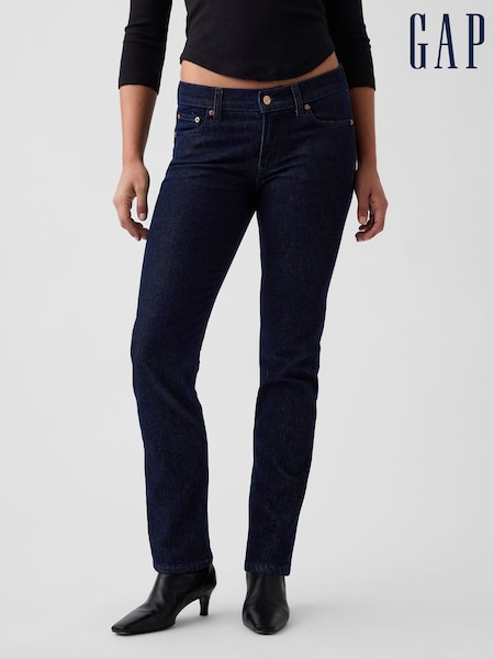 Dark Wash - Gap Low Rise '90s Slim Straight Jeans