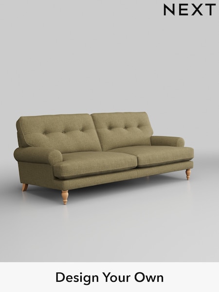 Chunky Weave/Dark Moss Green Erin Buttoned Back Deep Sit (321993) | £1,375