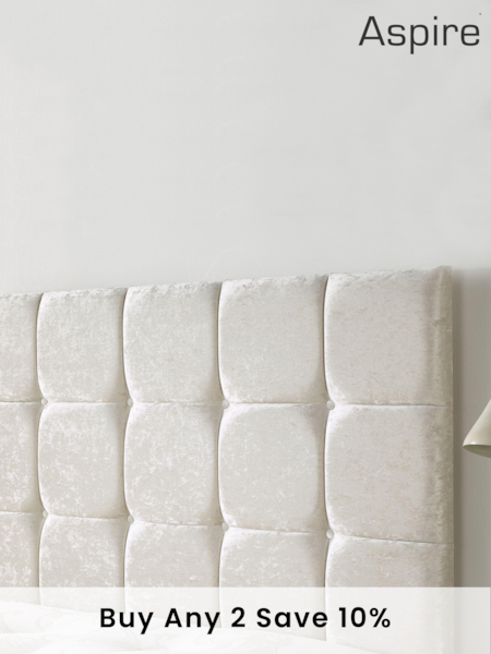 Aspire Furniture Pearl White Pennine Headboard (322866) | £105 - £160