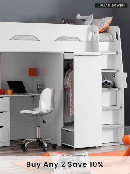 Julian Bowen White High Sleeper Bed (323936) | £795