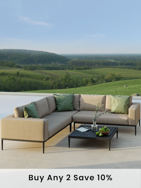 Maze Mink Brown Garden Eve Corner Sofa In All Weather Fabric (324045) | £2,400