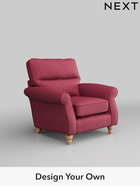 Fine Chenille Easy Clean/Mid Raspberry Pink Ashford Highback (325362) | £925