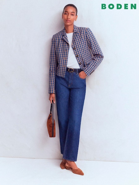 Blue - Boden Dartmouth Cotton Blazer