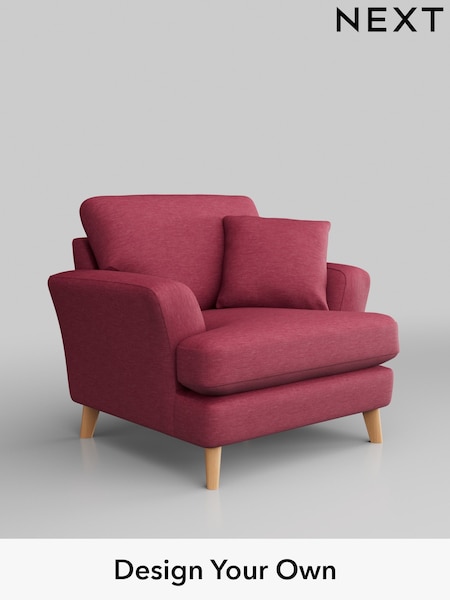 Fine Chenille Easy Clean/Mid Raspberry Pink Conway Relaxed Sit (325667) | £875