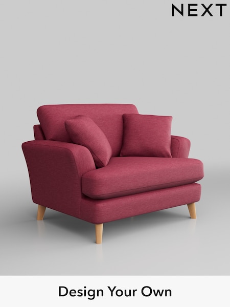 Fine Chenille Easy Clean/Mid Raspberry Pink Conway Relaxed Sit (325667) | £975