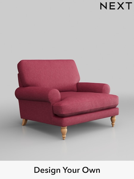 Fine Chenille Easy Clean/Mid Raspberry Pink Erin Deep Relaxed Sit (325849) | £875