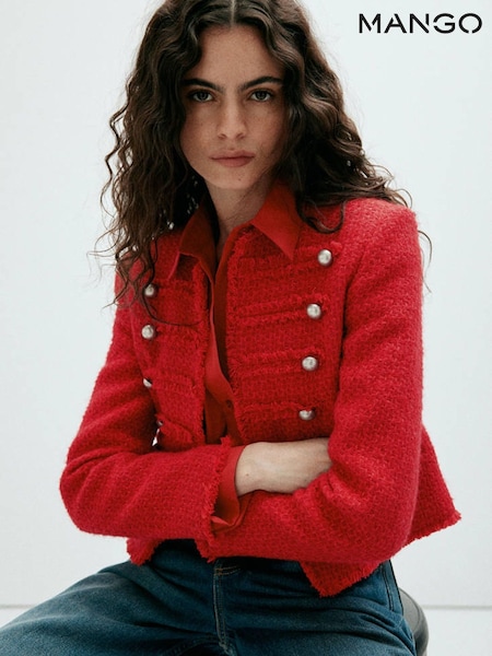 Red - Mango Military Jacket