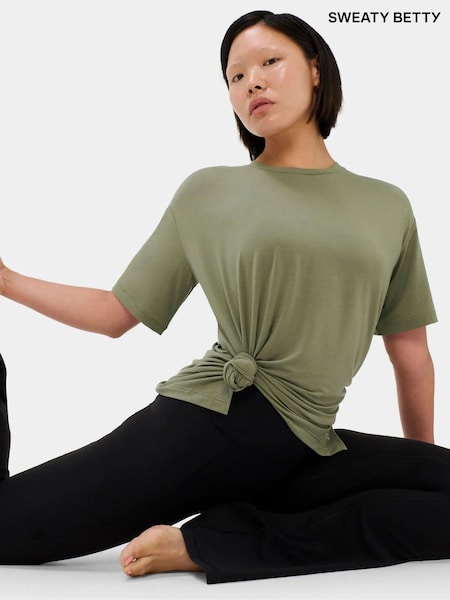 Green - Sweaty Betty Soft Flow Studio Longline T-shirt