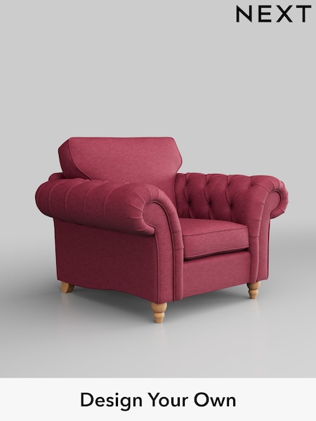 Fine Chenille Easy Clean/Mid Raspberry Pink Gosford Highback Ii Deep Sit (327370) | £1,075