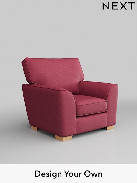 Fine Chenille Easy Clean/Mid Raspberry Pink Stamford Grand Relaxed Sit (327524) | £799