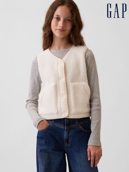 Cream - Gap Sherpa Gilet (4-13yrs)
