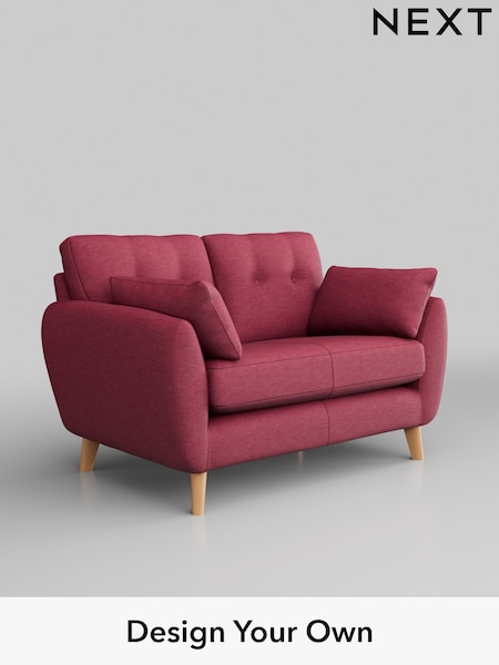 Fine Chenille Easy Clean/Mid Raspberry Pink Wilson Buttoned Back (329197) | £850