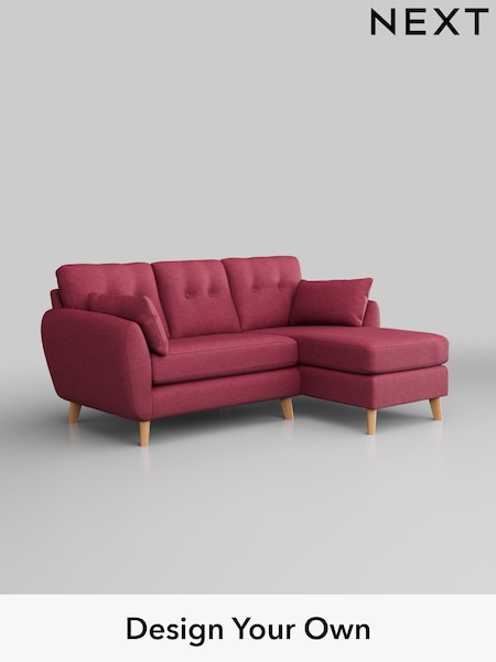 Fine Chenille Easy Clean/Mid Raspberry Pink Wilson Buttoned Back (329197) | £1,575
