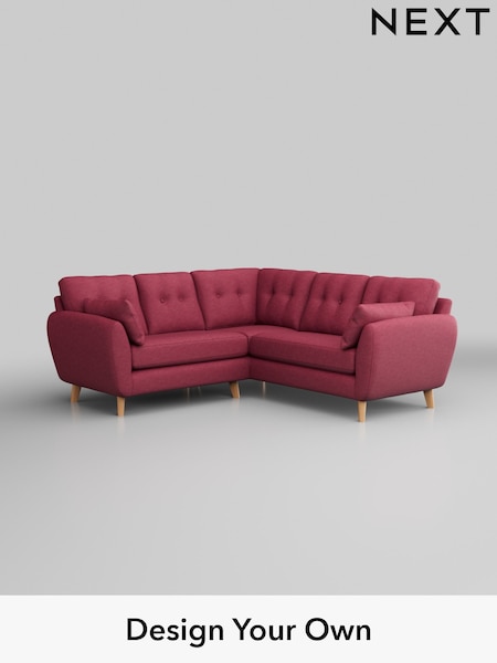 Fine Chenille Easy Clean/Mid Raspberry Pink Wilson Buttoned Back (329197) | £1,650