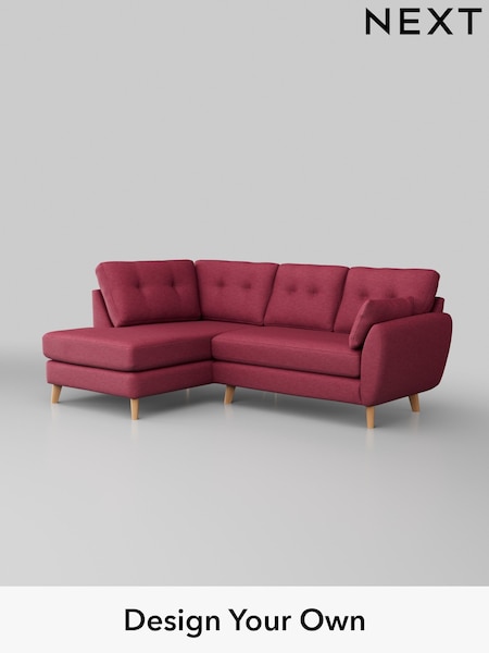 Fine Chenille Easy Clean/Mid Raspberry Pink Wilson Buttoned Back (329197) | £1,675