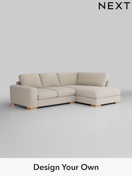 Fine Chenille Easy Clean/Oyster Houghton Deep Relaxed Sit (329471) | £2,150
